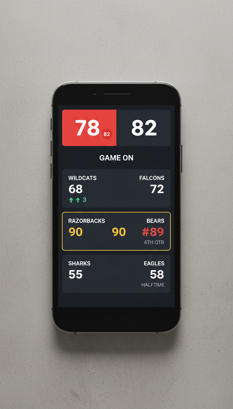 Real-Time Scores Mobile App Notifications